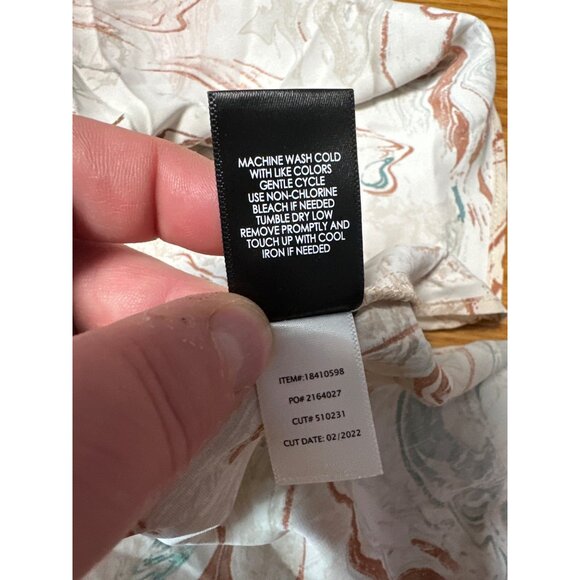 Torrid Womens Harper Marbled Print 3/4 Sleeve Lightweight Blouse Size 3X - Picture 6 of 8